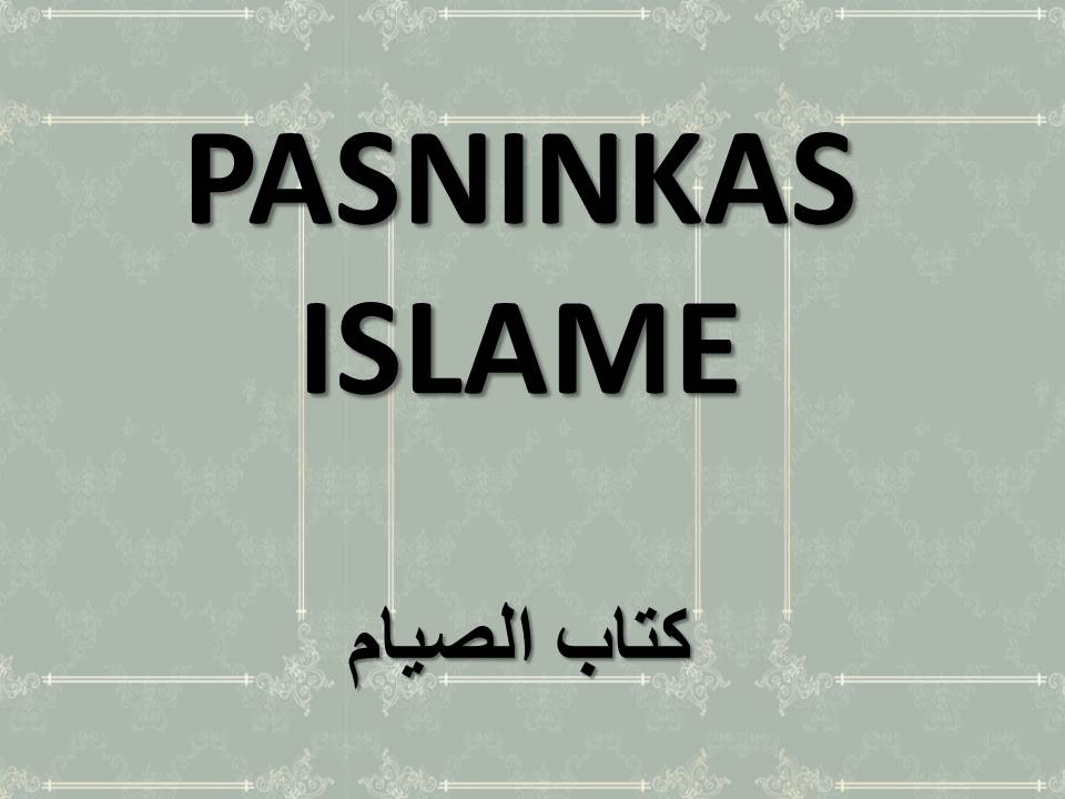 PASNINKAS ISLAME